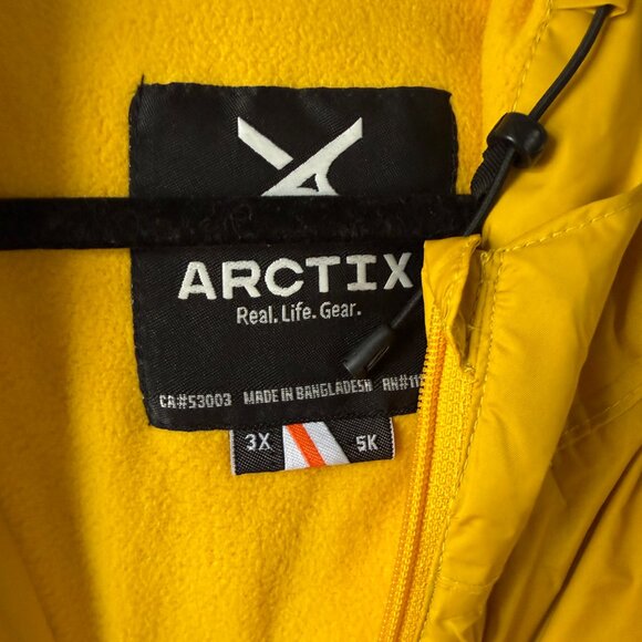 Brand New Arctix Women's Valley Fleece Lined Yellow Rain Jacket, Bamboo, 3X - Picture 10 of 13